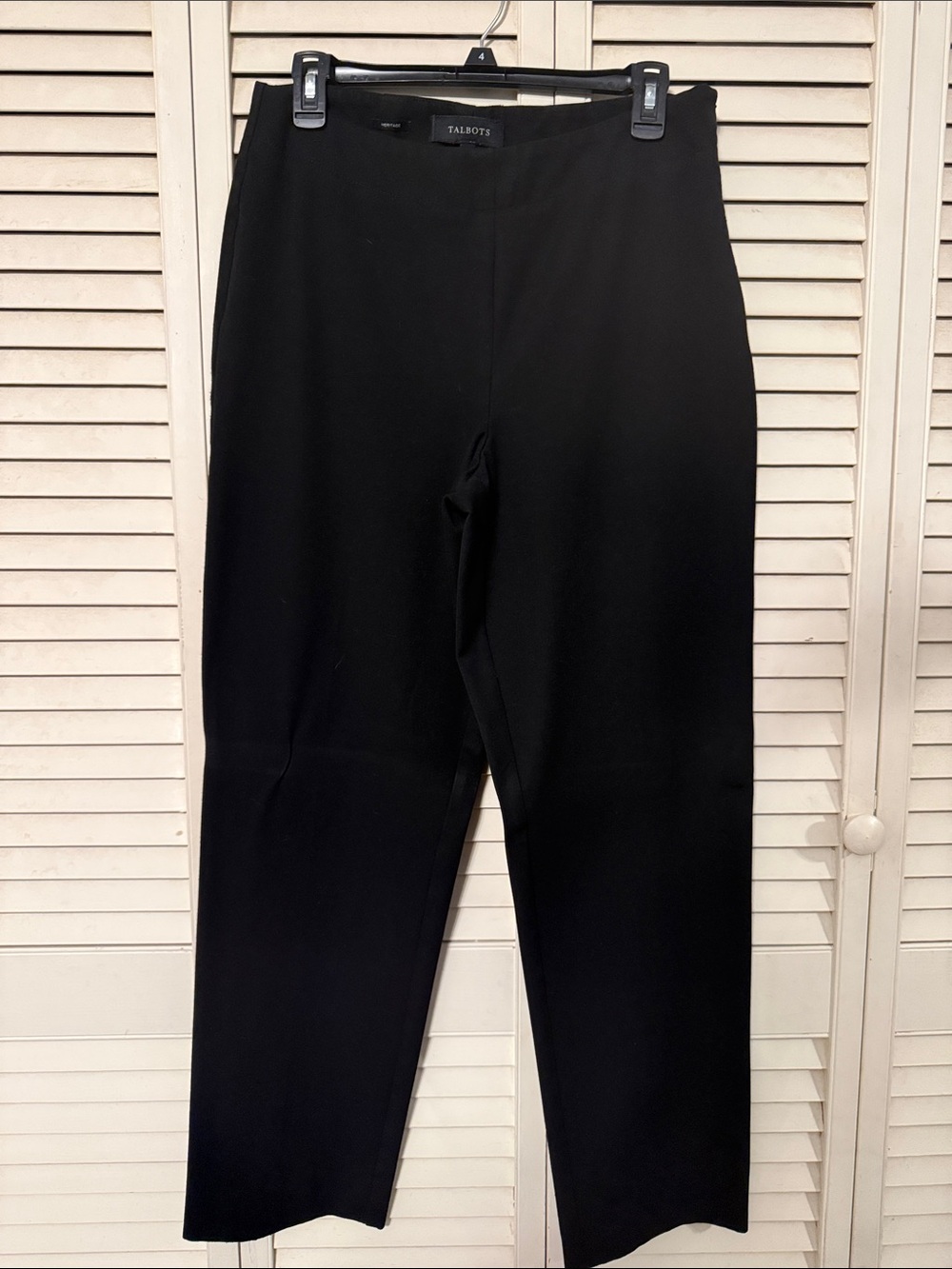 Talbots Black Pull-On Ponte Straight-Leg Pants